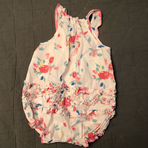 Petit Bateau Baby Girls Pink Floral Shortie - 12m - Picture 2 of 4